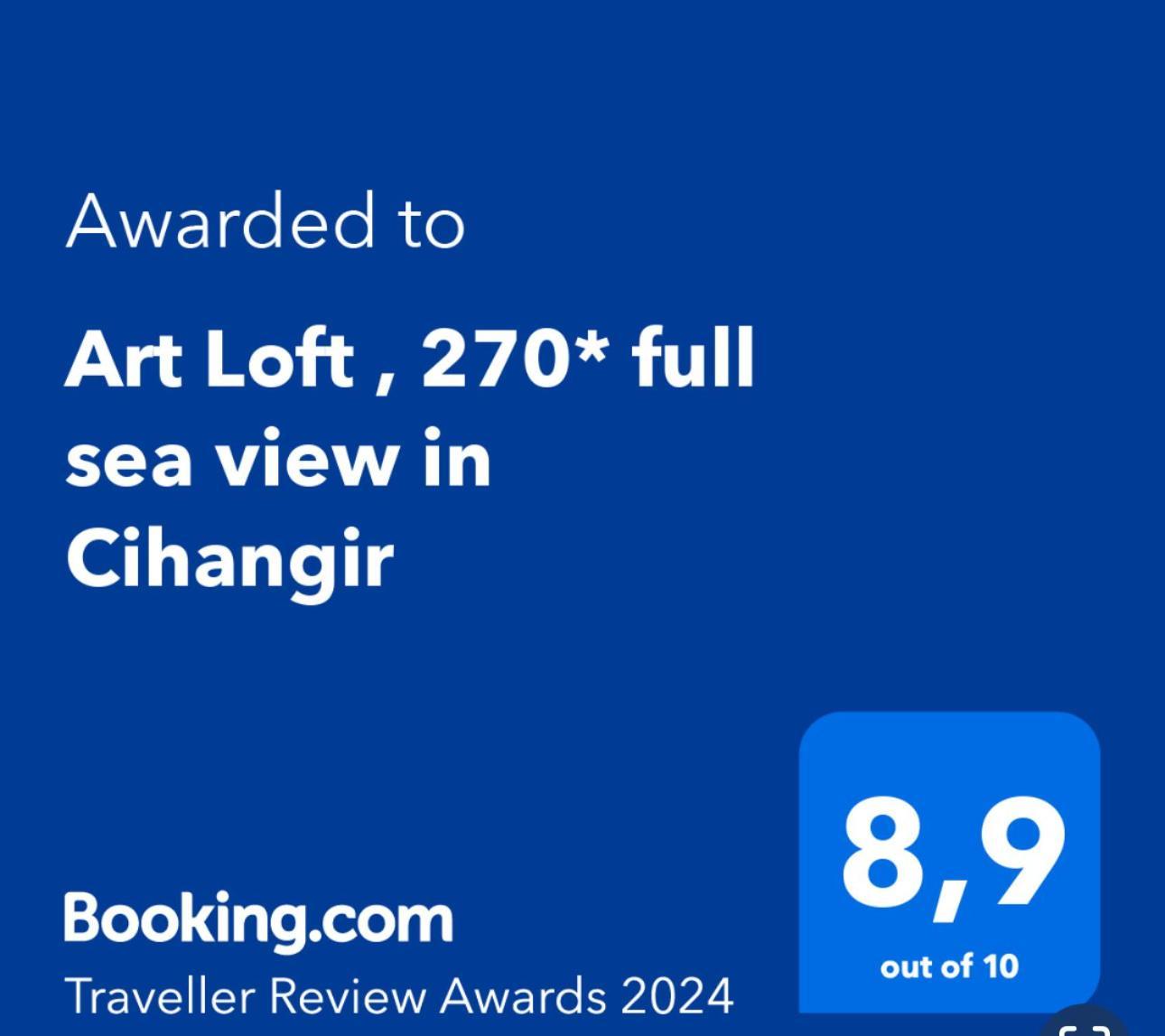 Art Loft , 270* Full Sea View In Cihangir Apartment Istanbul Bagian luar foto